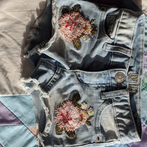 Denim shorts